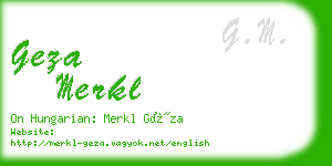 geza merkl business card